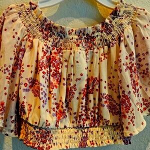 Boho Y2K Summer top,tiered Skirt Cottagecore Party maxi set S, Flowy